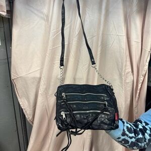 UNIONBAY Black Crossbody Bag with Silver Accents